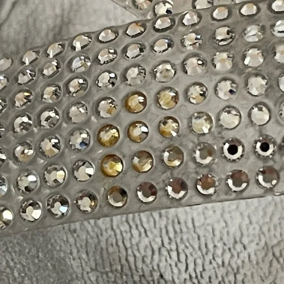 Silver Rhinestone Strappy Heels - Picture 7 of 9